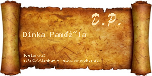 Dinka Paméla névjegykártya